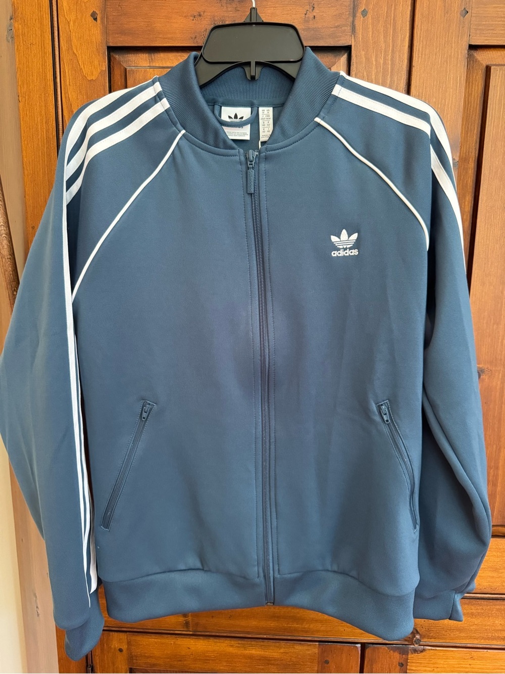 Adidas Original Medium Super Startt Dark Steel Track Jacket w/White Stripe NWT - Picture 10 of 14